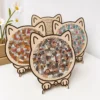 Cat Shaped Wooden Jigsaw Puzzle for Adult, 135 Pcs Wood Puzzle with Frame